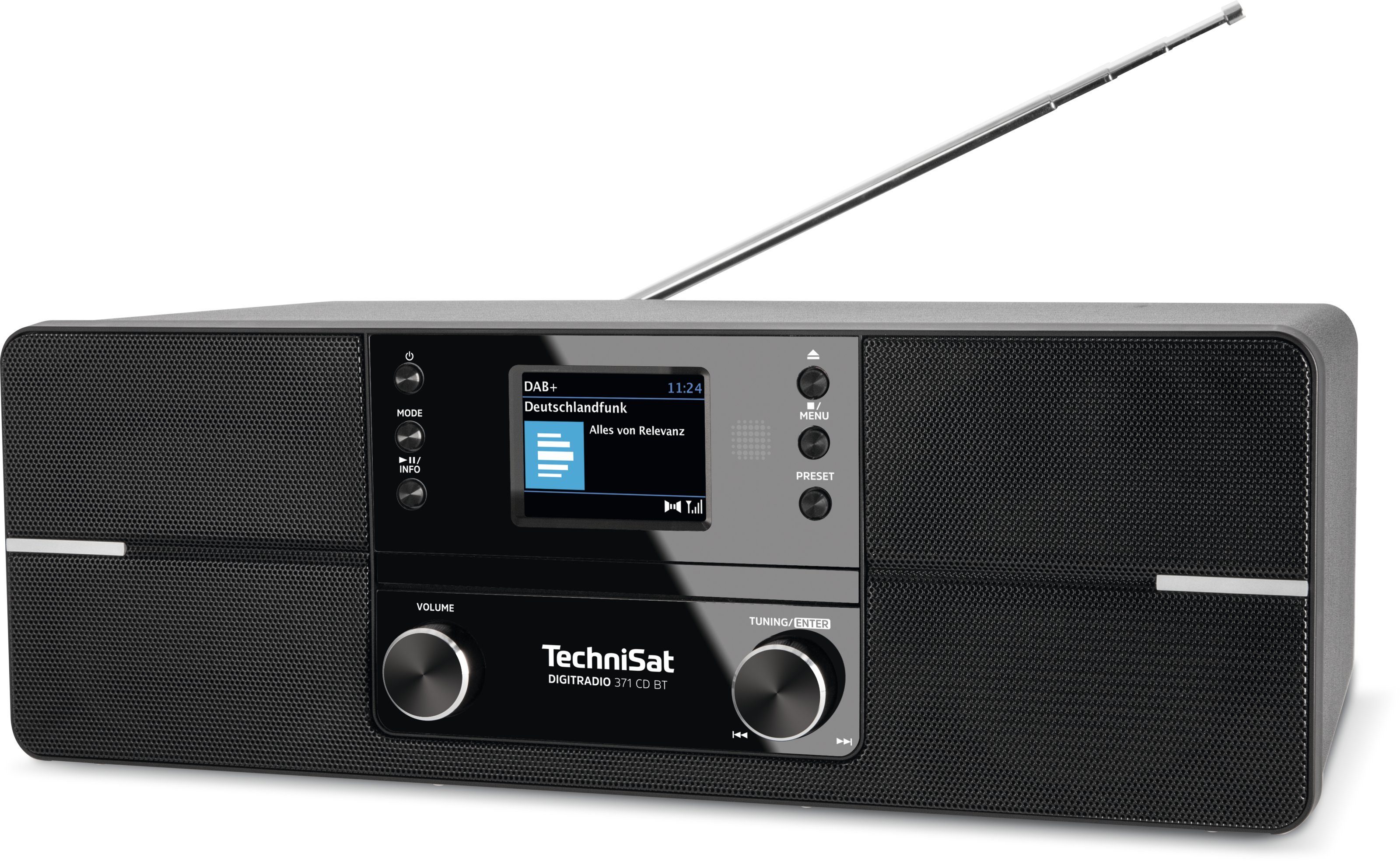 TechniSat DIGITRADIO 371 CD BT Digitalradio (DAB) (Digitalradio (DAB), UKW, 10,00 W, CD-Player, Bluetooth, Radiowecktimer, Inklusive Fernbedienung)