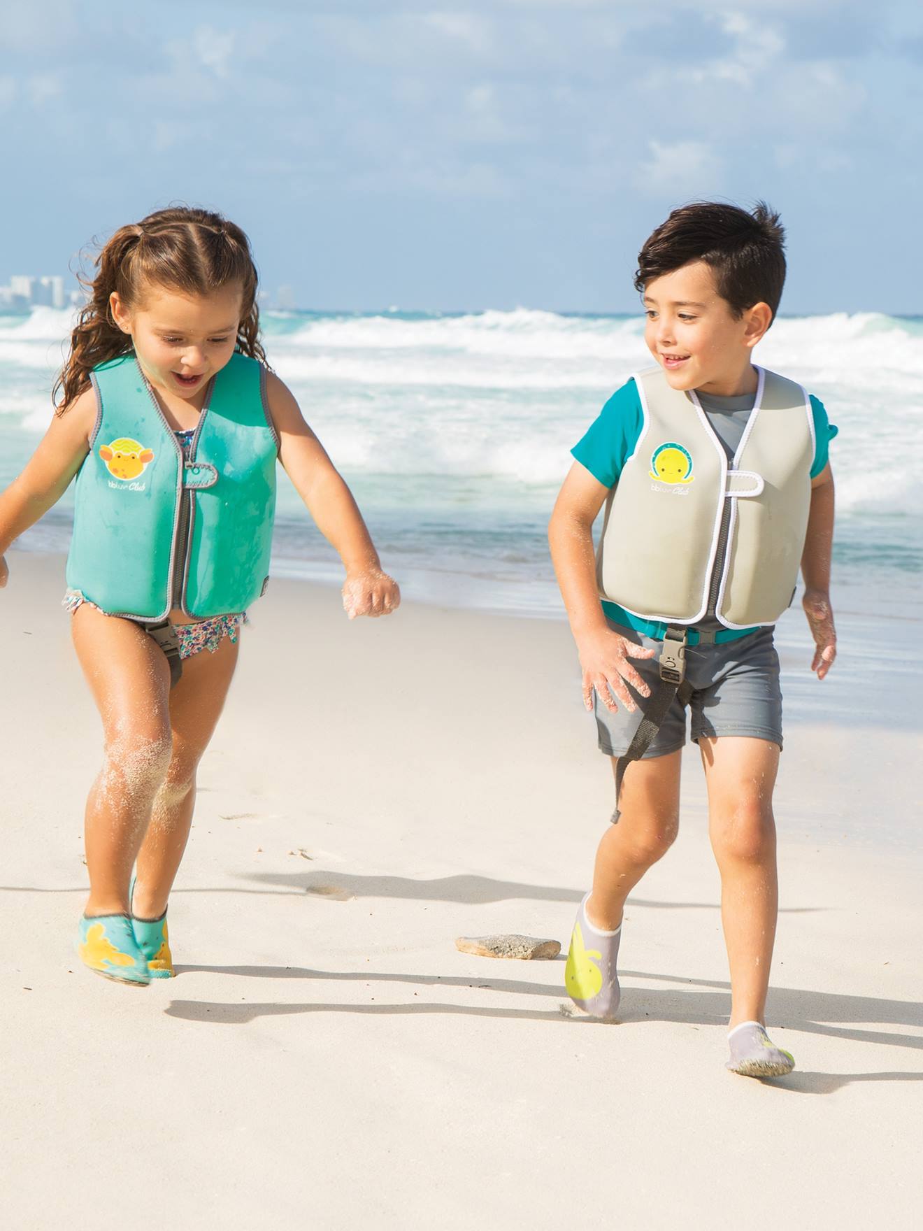 Bbluv Mitwachsende Kinder Neopren-Schwimmweste NÄJ Bblüv - grau