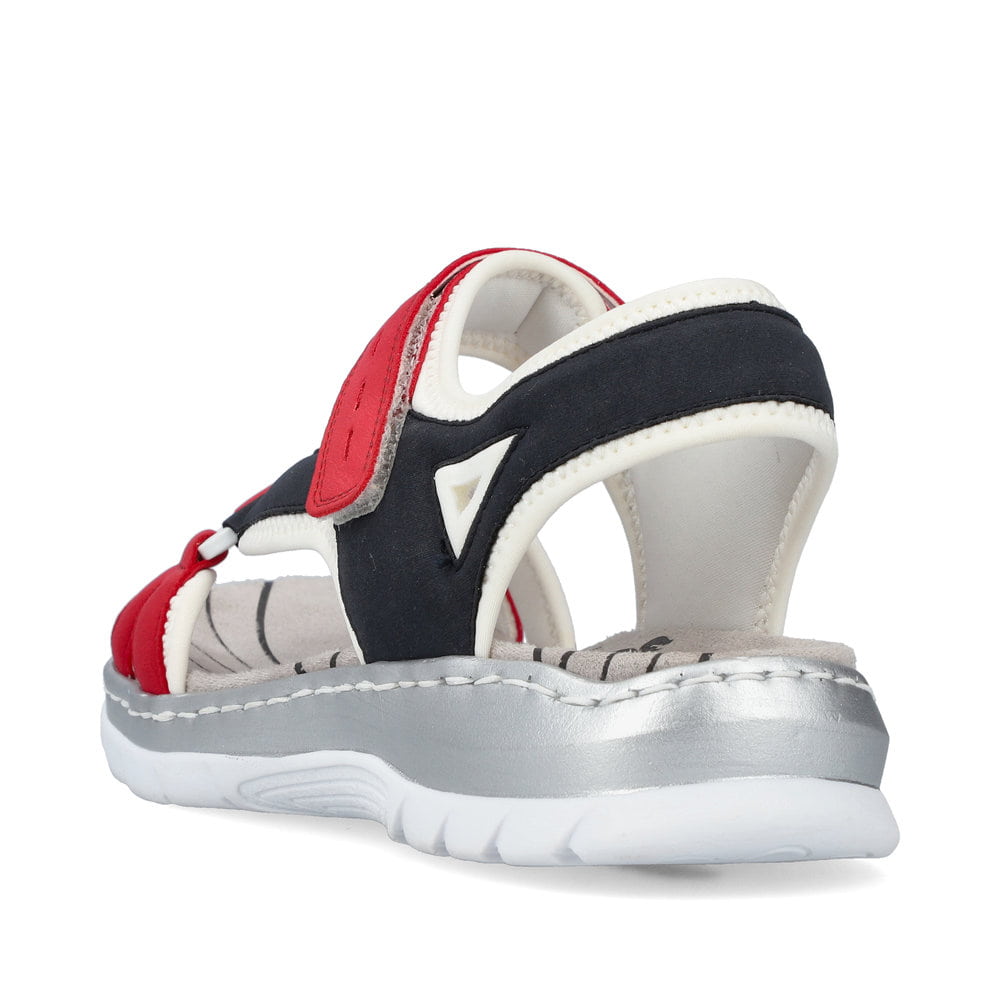 Rieker Damen Trekkingsandalen feuerrot-marineblau