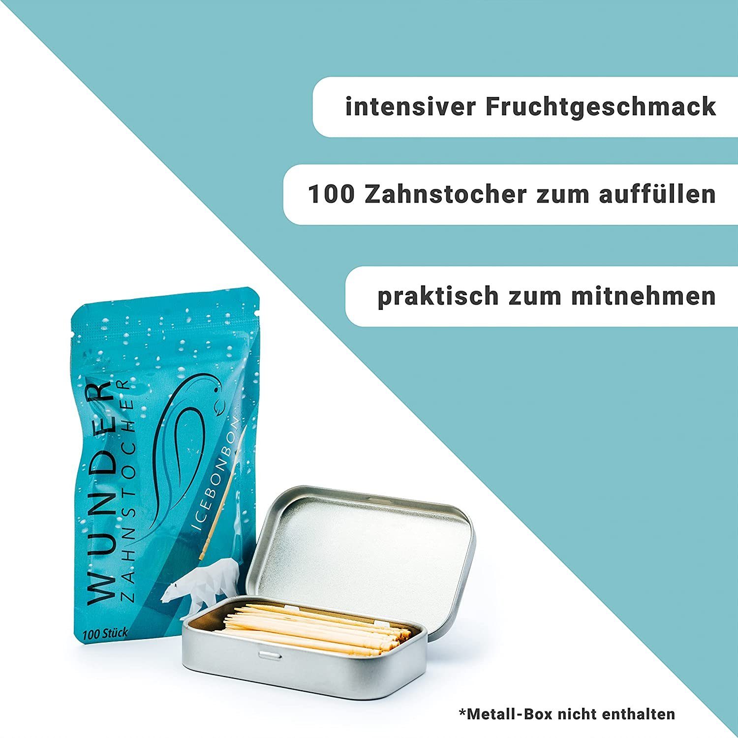 Wunder Zahnstocher Mundpflegecenter Wunder Zahnstocher mit Geschmack - Refill Pack Eisbonbon