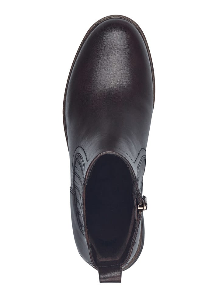 Tamaris Leder-Boots in Braun günstig kaufen