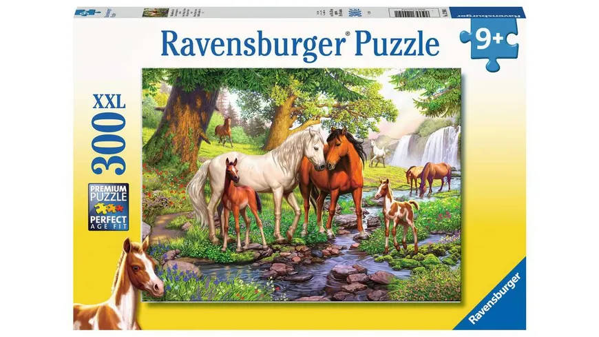 Ravensburger Puzzle - Wildpferde am Fluss, 300 XXL Teile