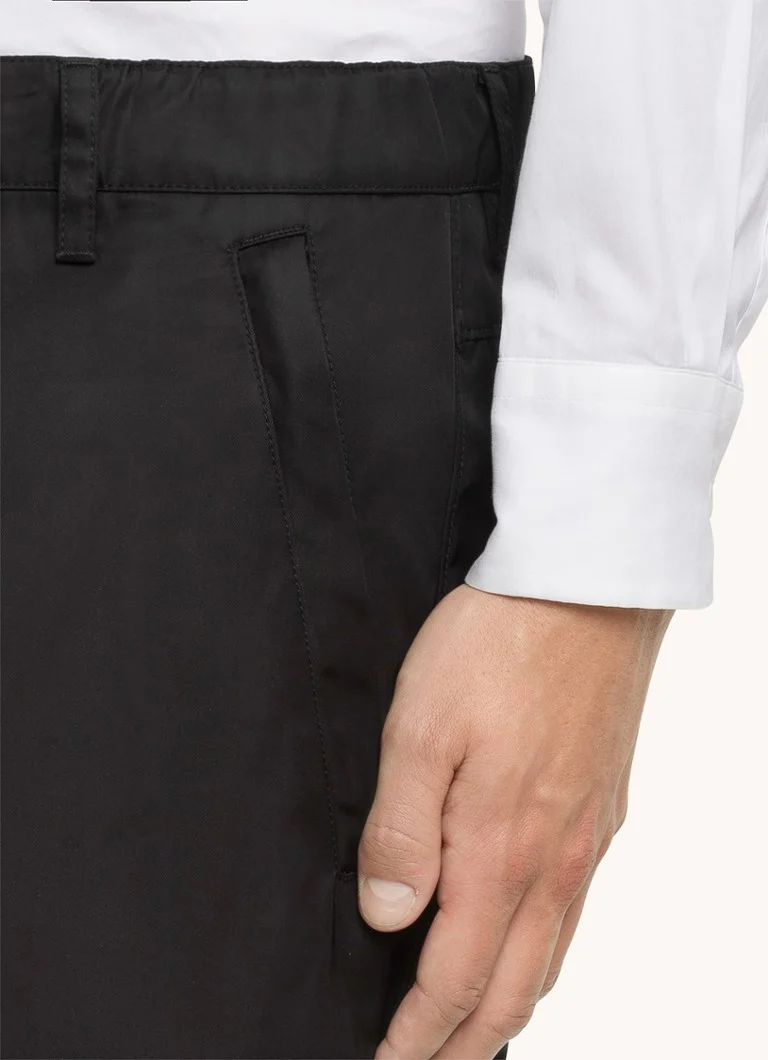 Nohavice slim fit z renylonu Prada s bočnými vreckami