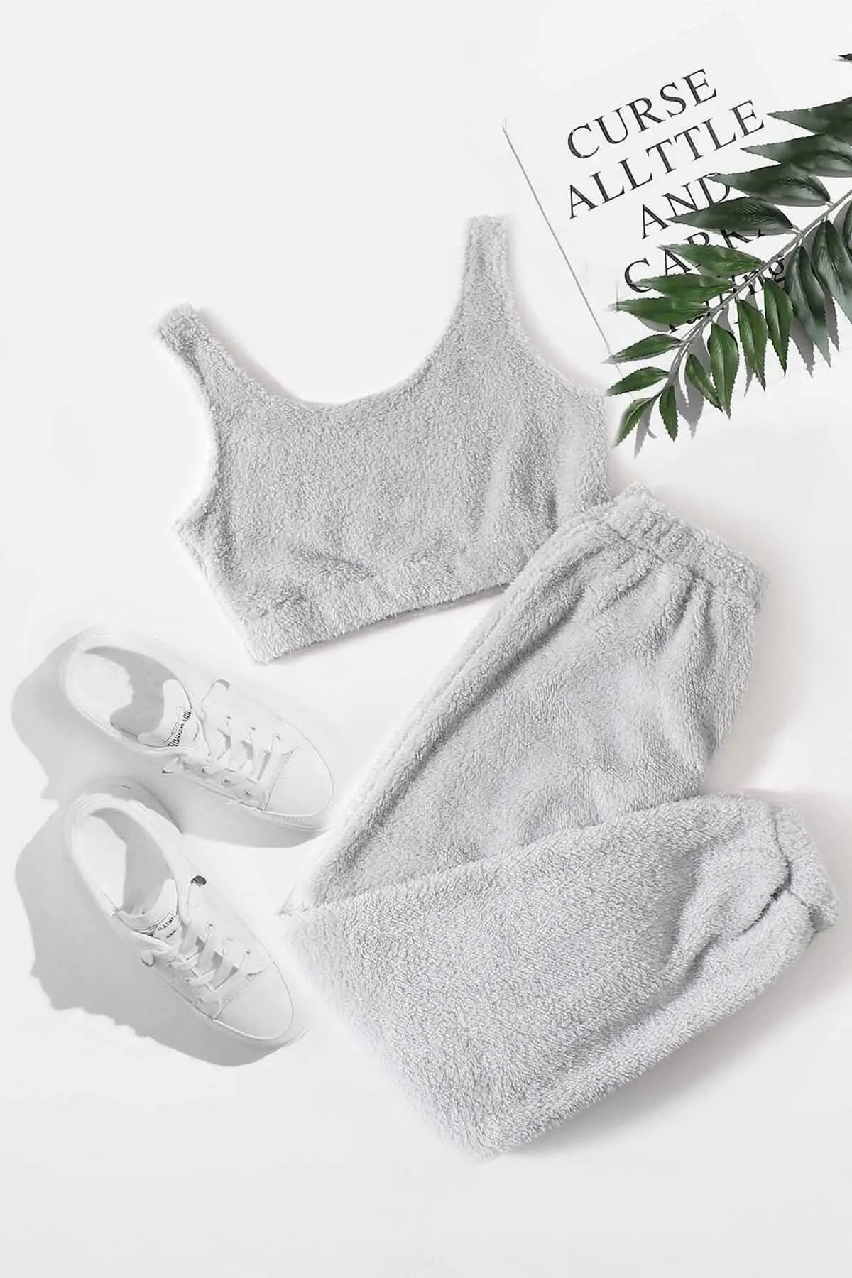 Merry See  Ärmelloses Pyjama-Set aus Plüsch-Fleece mit Trägern