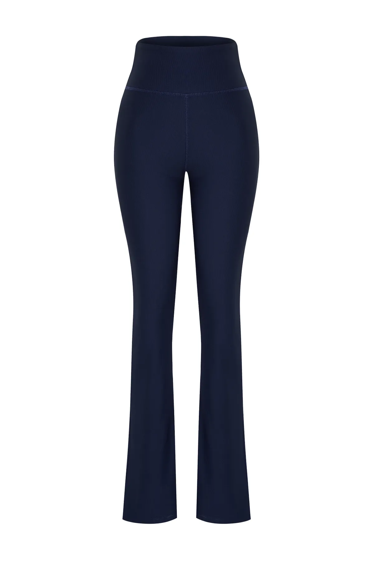 Trendyol Collection  Dunkelmarineblaue gerippte Yoga-Strick-Sportstrumpfhose mit spanischem Bein TWOAW23TY00011
