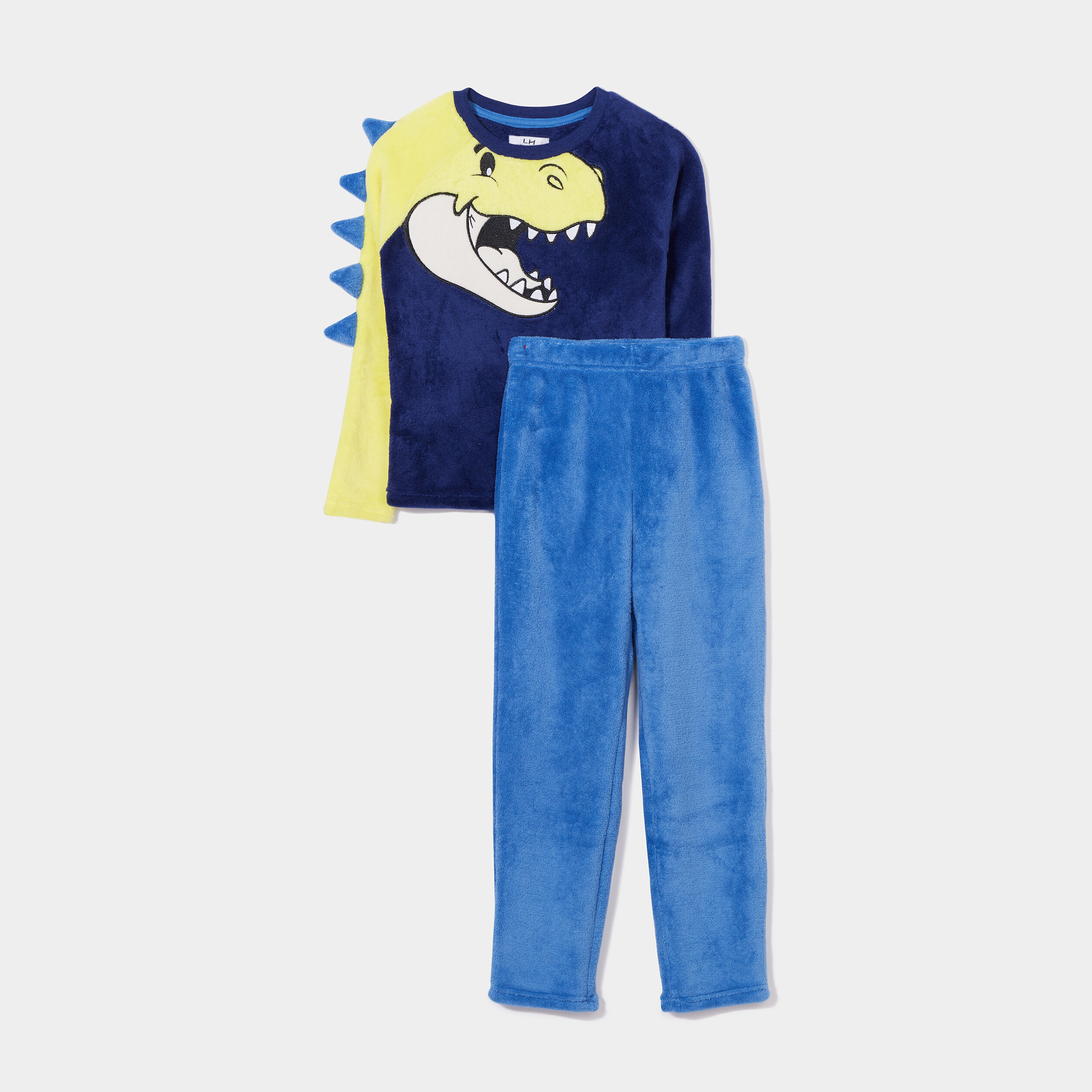 Ensemble pyjama pantalon droit pilou bleu garçon | La Halle