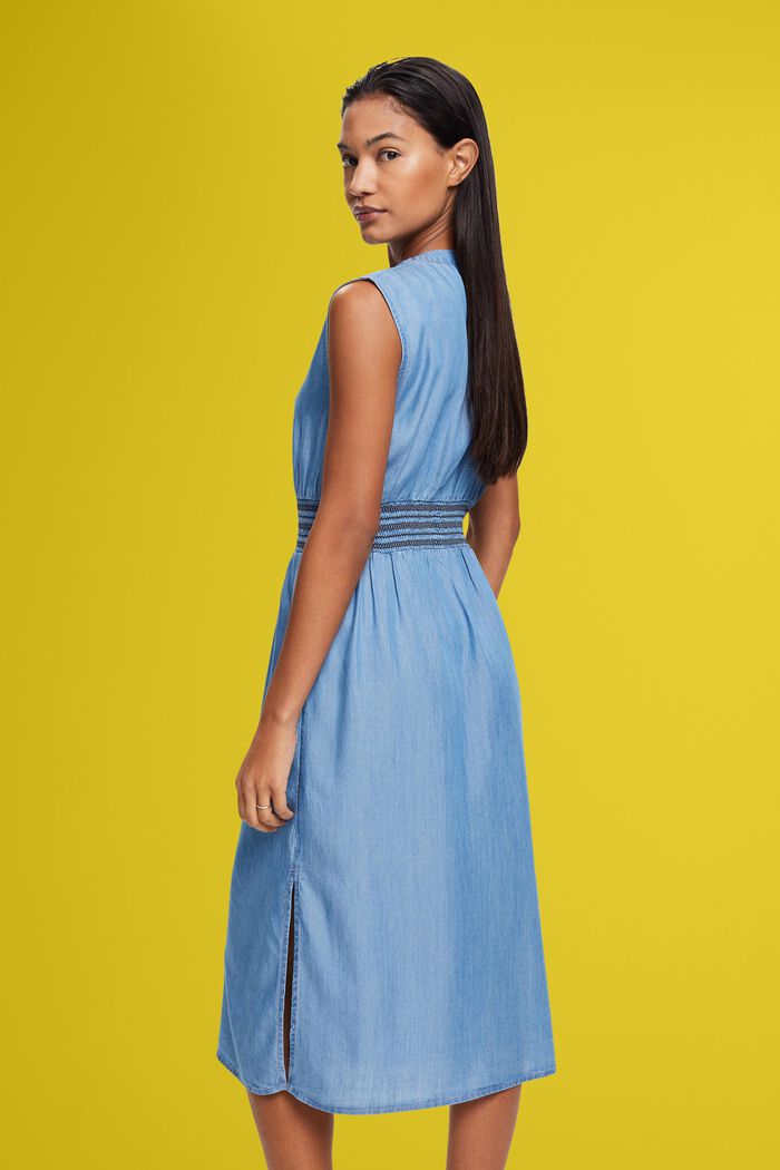 Ärmelloses Midikleid in Jeansoptik