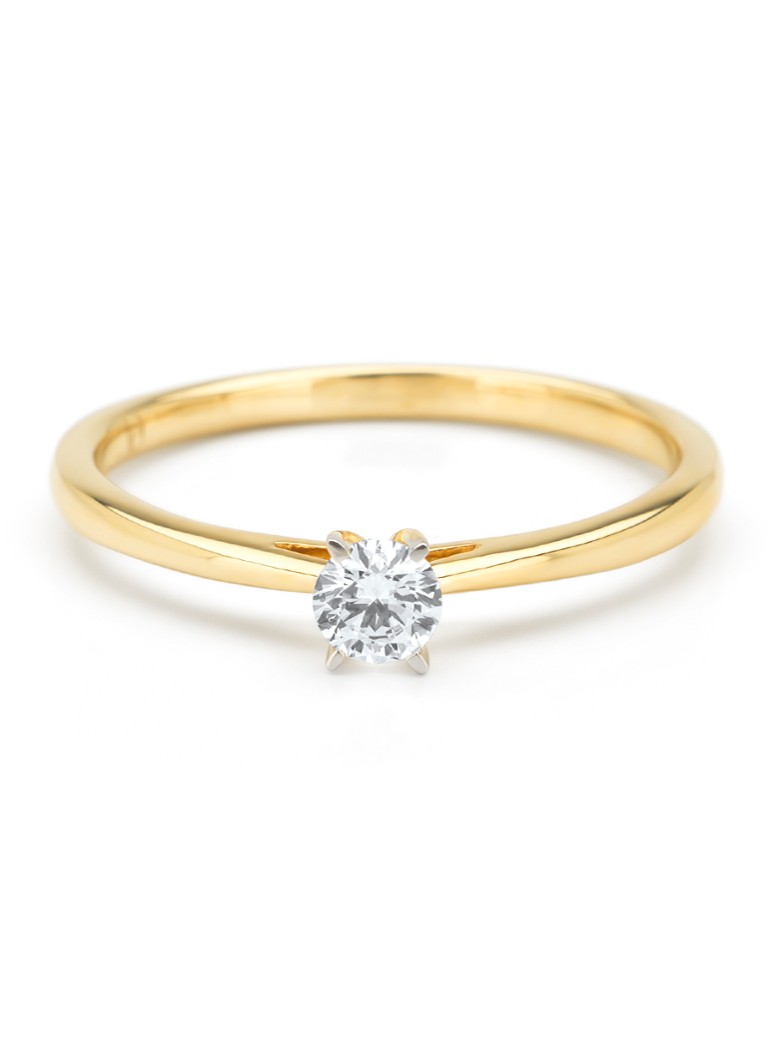 Inel din aur Diamond Point, diamant Starlight de 0.20 ct