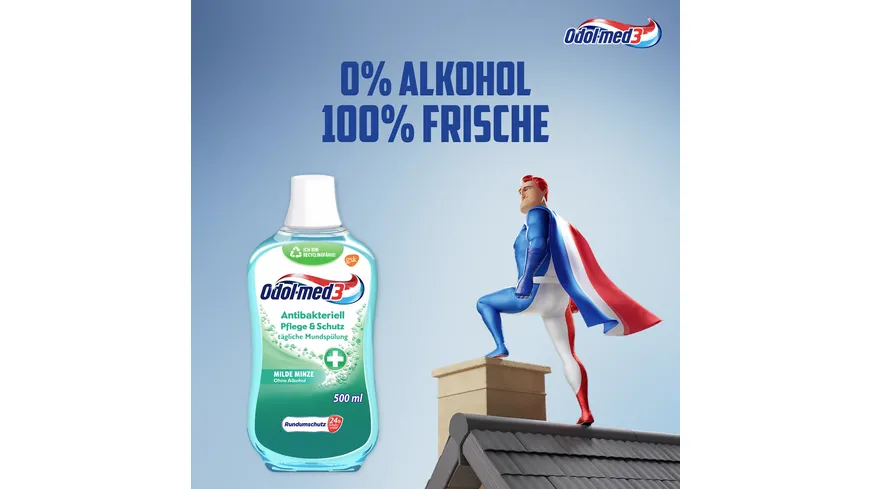 Odol-med3 Antibakteriell Mundspülung 500ml 500 ml