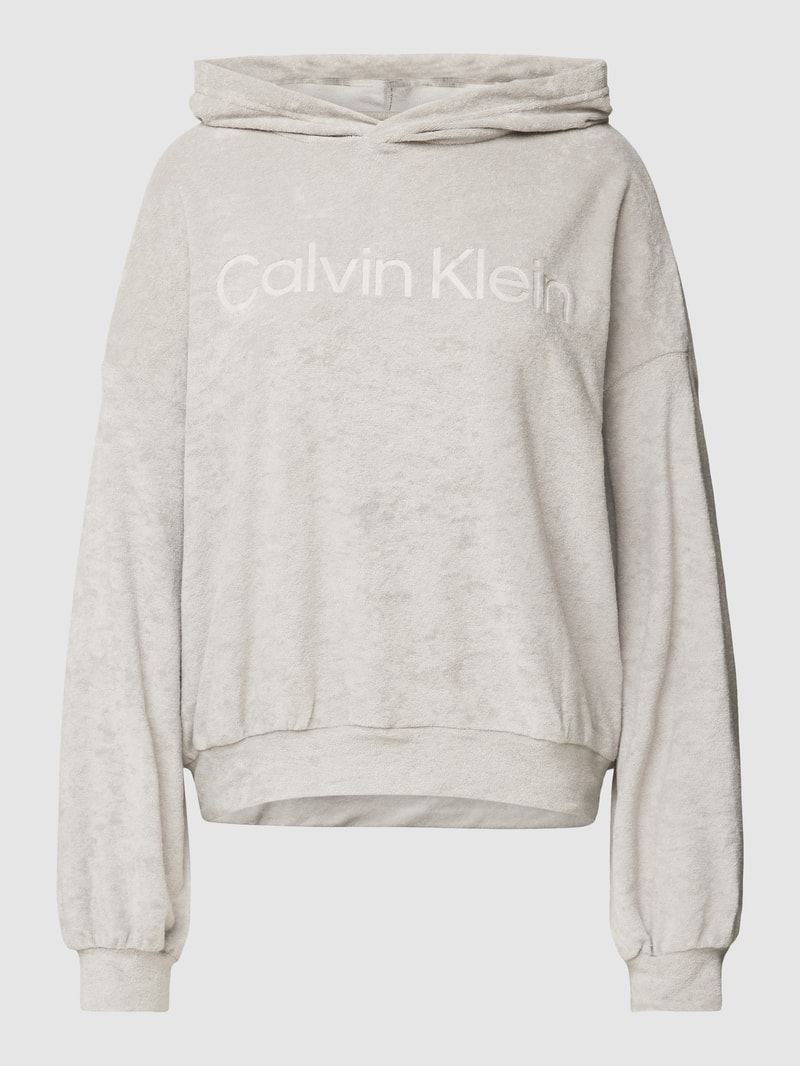 Hoodie mit Label-Schriftzug Modell 'COZY LOUNGE' in hellgrau