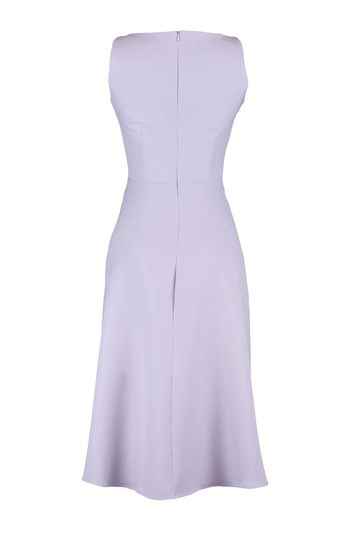 Trendyol Collection  Lilafarbenes, plissiertes Webkleid TWOSS20EL0980