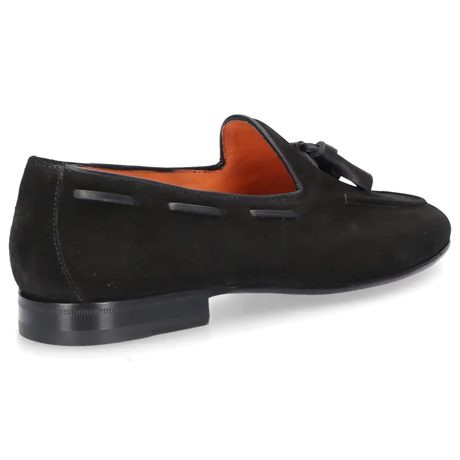 Santoni - Loafer 13904 Veloursleder - schwarz