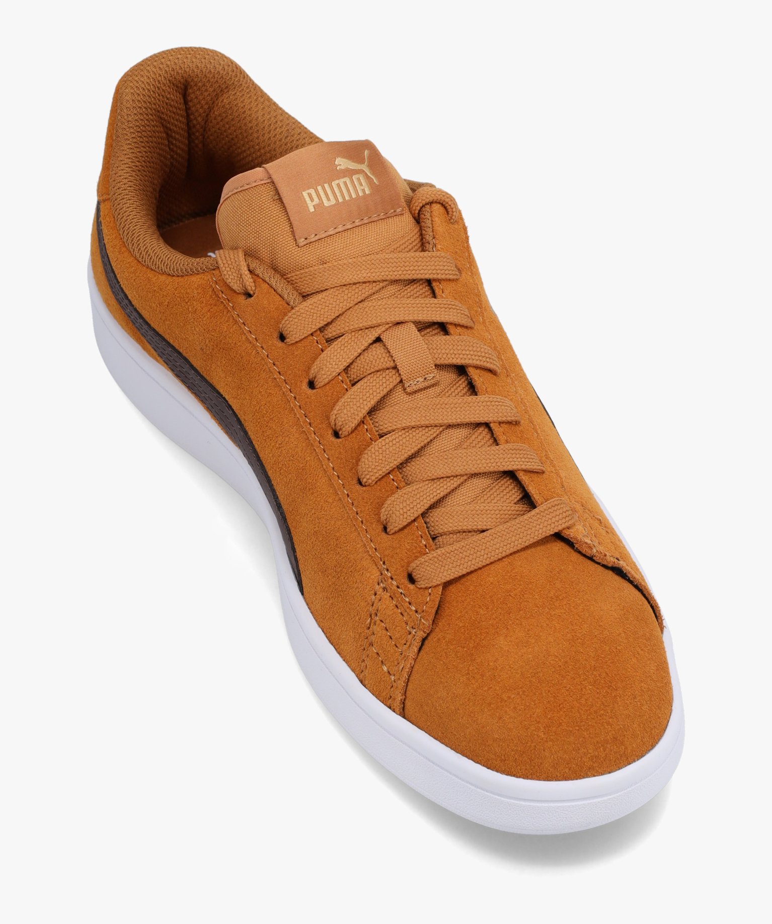 Baskets homme dessus cuir bicolore – Puma Smash camel | GEMO