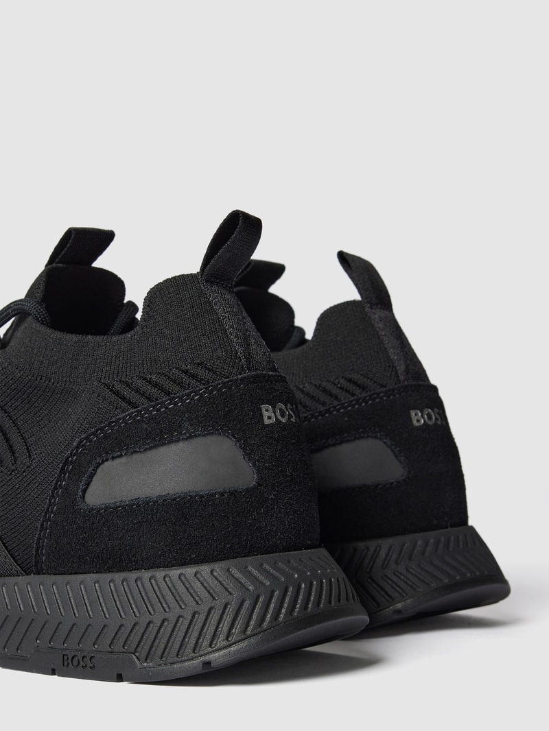 Sneaker mit Label-Details Modell 'Titanium_Runn' in schwarz