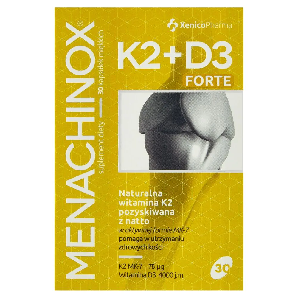 Menachinox K2+D3 Forte, Συμπλήρωμα διατροφής με βιταμίνη Κ και D, Κάψουλες
