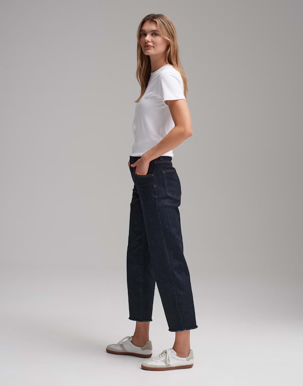 Wide Cropped Jeans Momito
