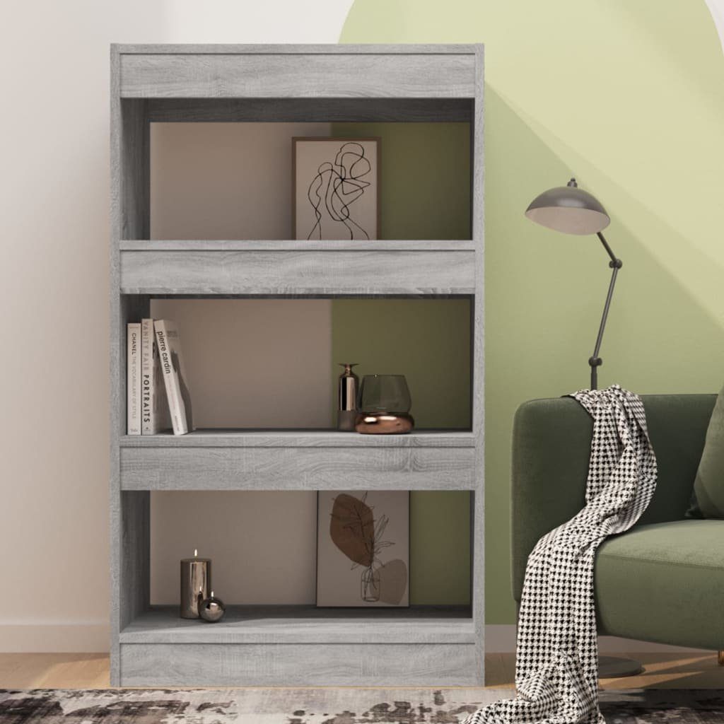 vidaXL Bücherregal Bücherregal/Raumteiler Grau Sonoma 60x30x103 cm Holzwerkstoff, 1-tlg.