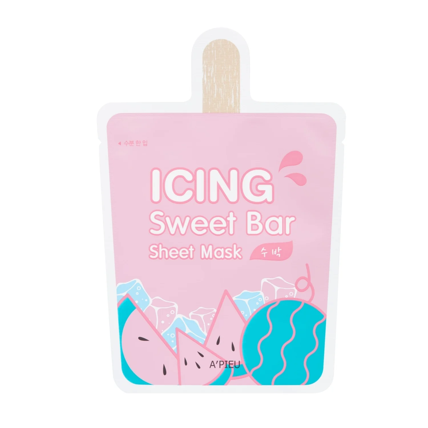 Icing Sweet Bar -kangasnaamio, vesimeloni - kosteuttava kasvonaamio, kirkastava kasvonaamio