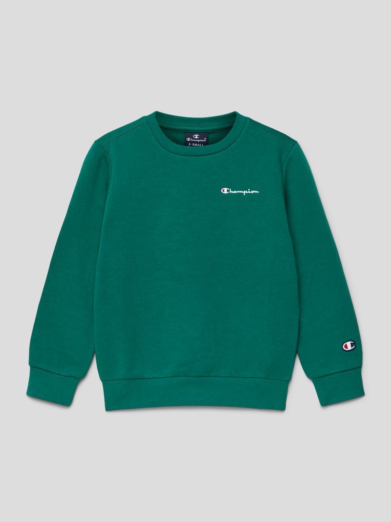 Sweatshirt mit Logo-Stitchings in grün