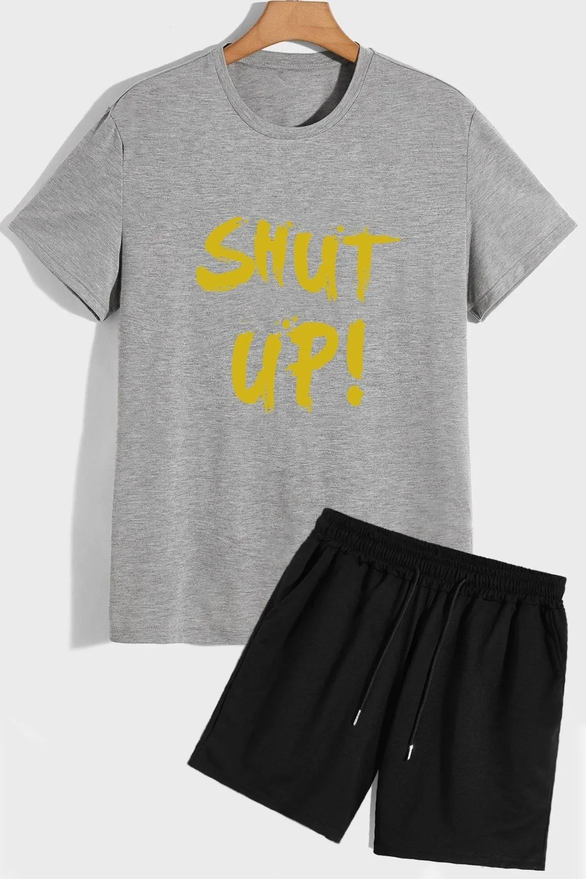 trendypassion  Shut Up Shorts T-Shirt-Trainingsanzug-Set