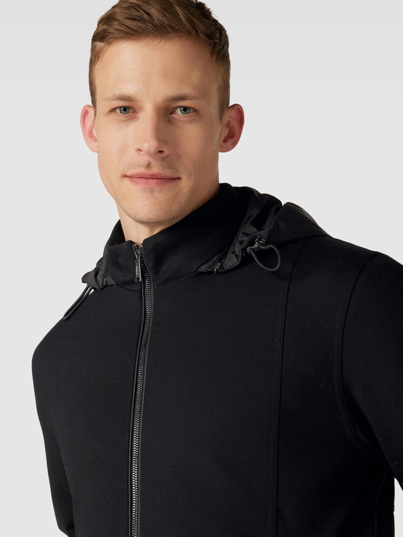 Sweatjacke mit Label-Patch - Porsche X Boss Collection in schwarz