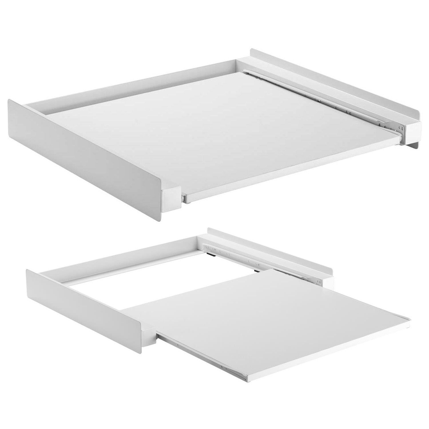 Maclean Waschmaschinenumbauschrank MC-890 Verbindungsrahmen Belastbarkeit: max. 60 kg, Abmessungen: 606x538x80mm, Ablagedicke: 16 mm, Material: Aluminium (Verbindungsrahmen) /Holz (Ablage), Farbe: Weiß