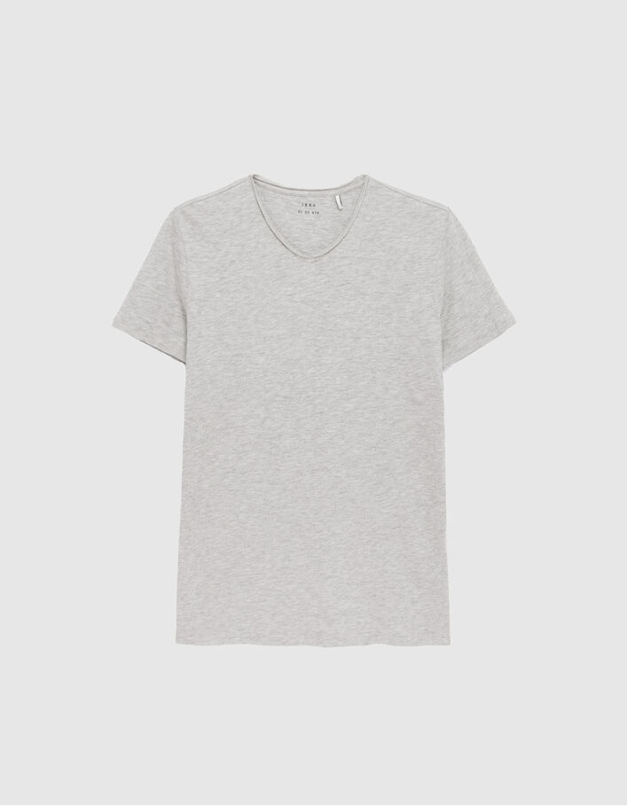 T-shirt L'Essentiel gris col V Homme