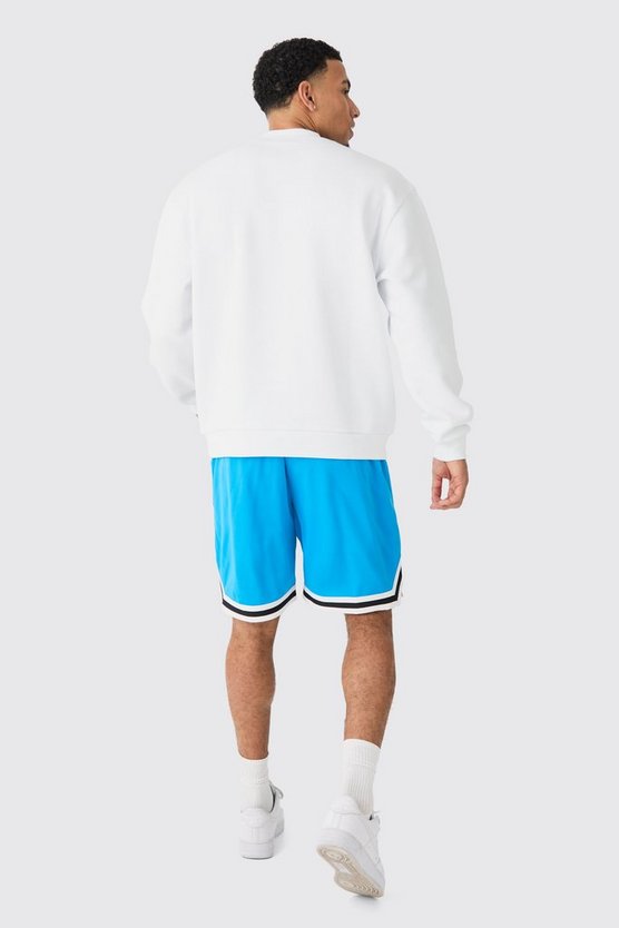 Oversize Limited Edition Sweatshirt und Basketball Mesh Shorts