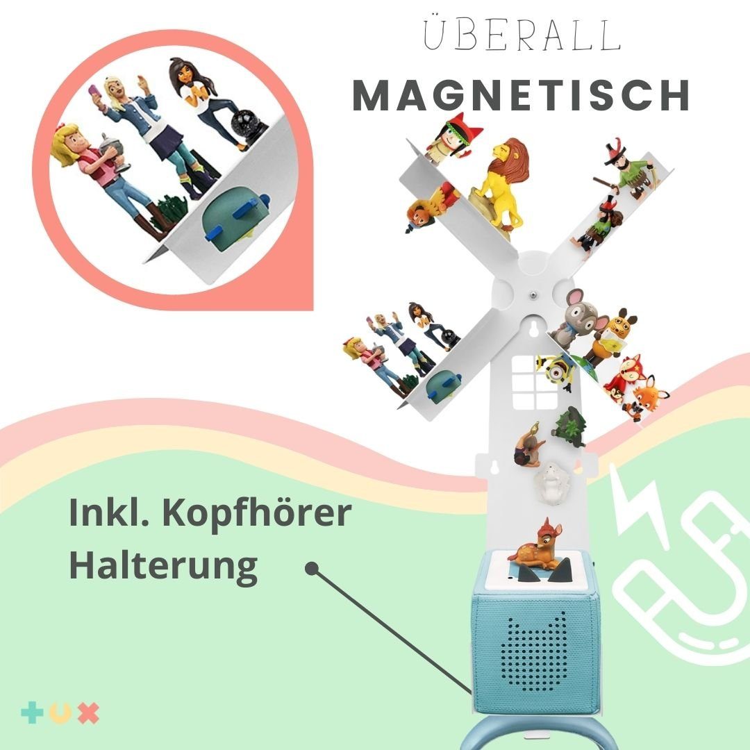 TUX Wandregal TUX-Regal passend für Toniebox für über 42 Tonies 