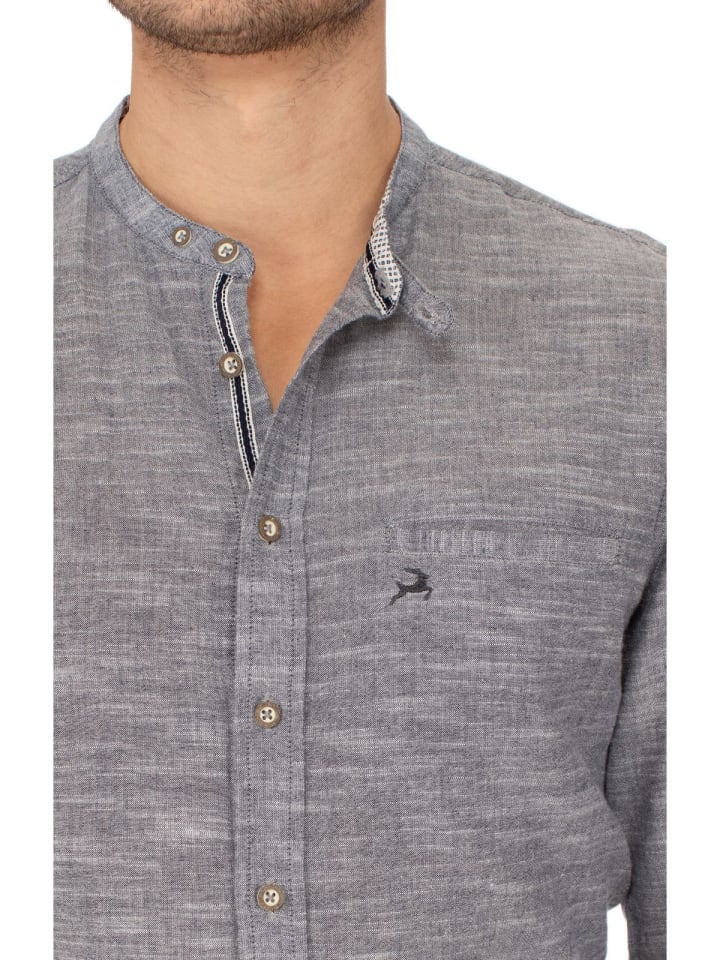 MADDOX Stehkragenhemd H-106 in blau günstig kaufen
