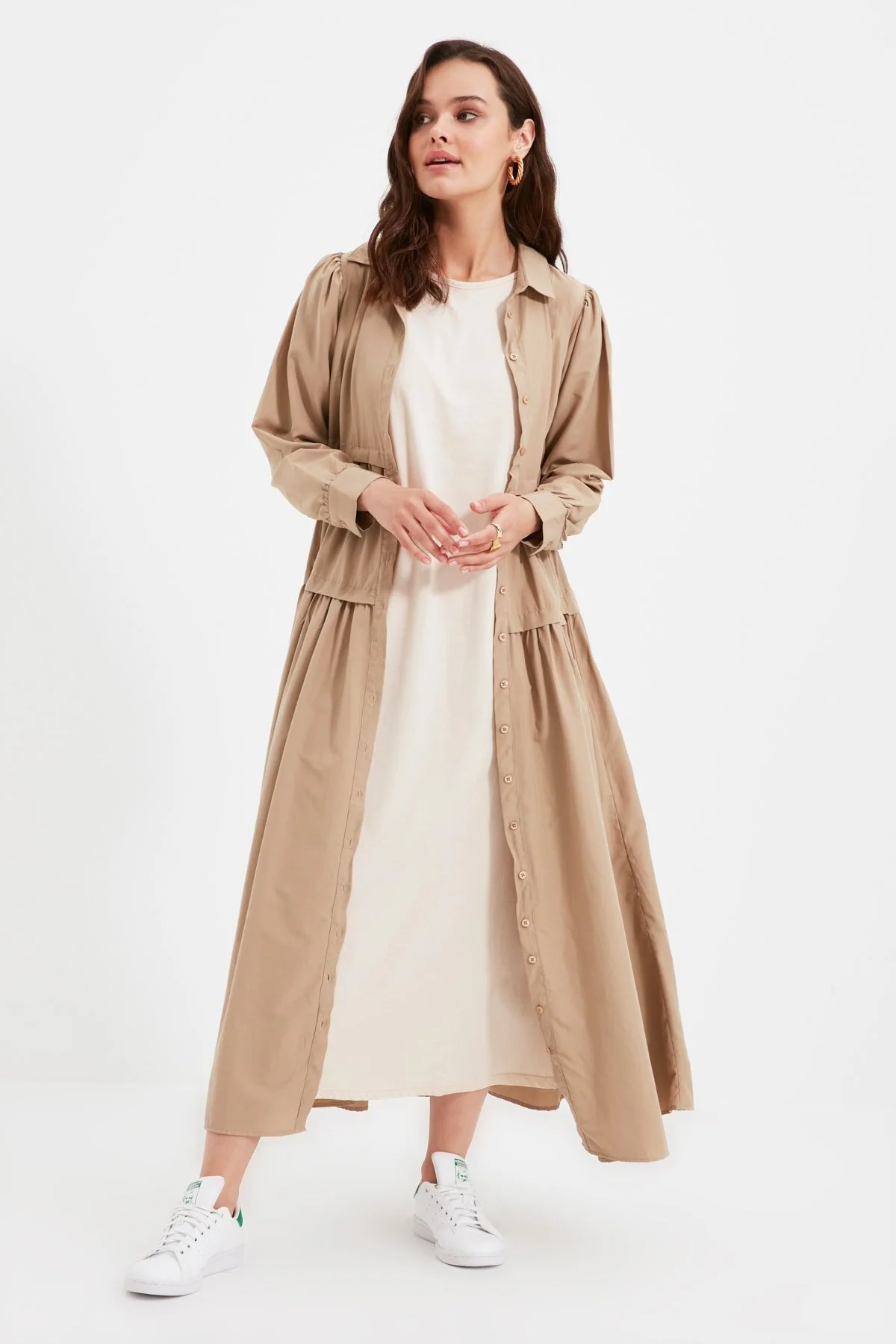 Trendyol Modest  Black-Skin 2er-Pack Strickkleid aus 100 % Baumwolle mit Futter TCTAW22UK0110