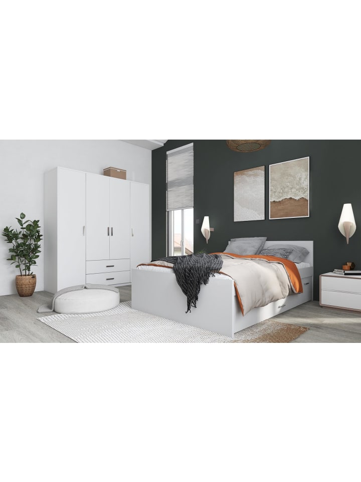 ebuy24 Bett Ranya Weiß 206 x 145 cm günstig kaufen onesize