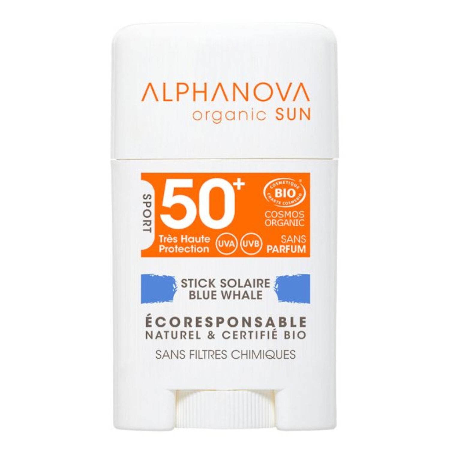 Alphanova Sun SPF50+ Stick Solaire Visage - Bleu 12 g