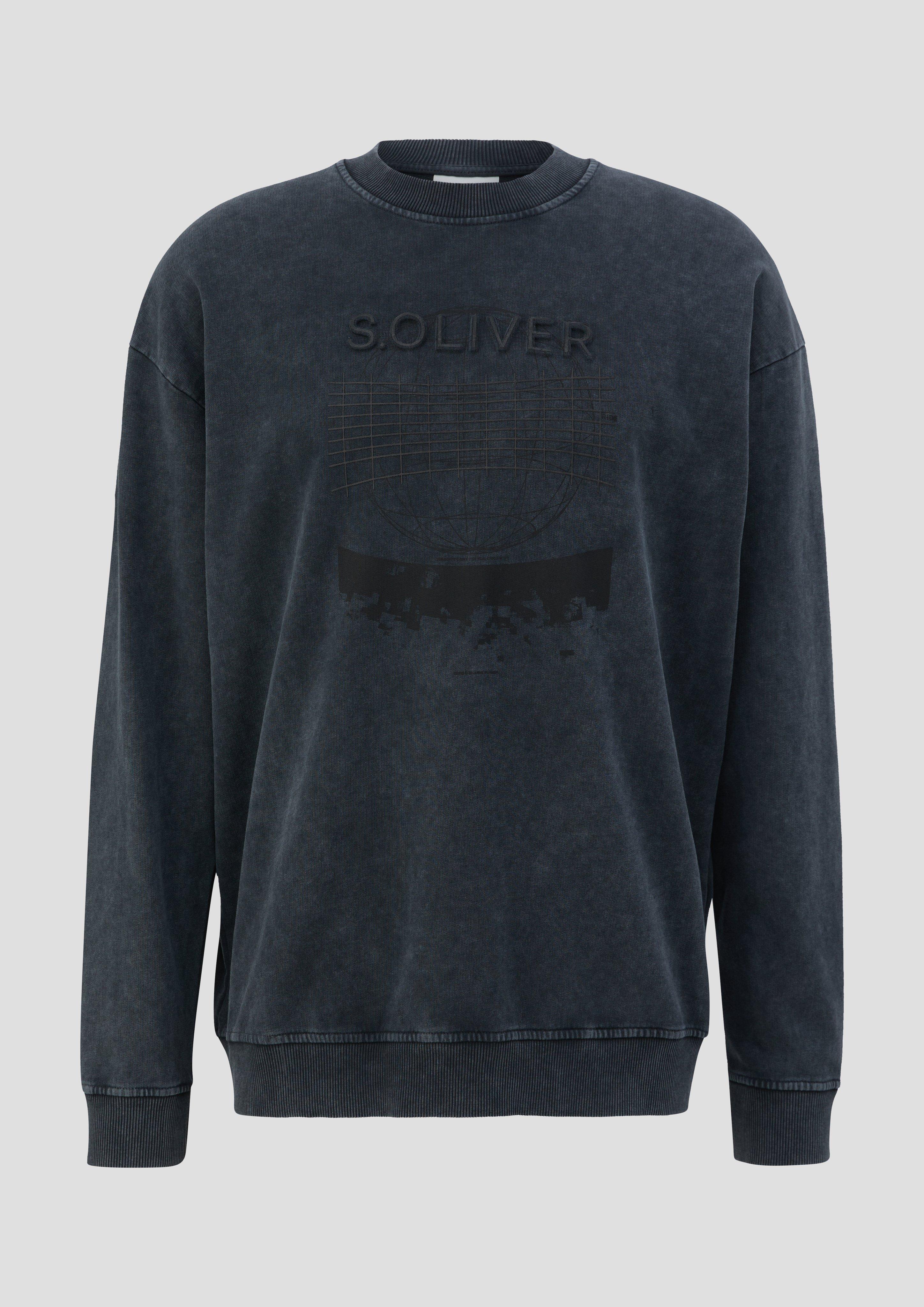 Gewaschenes Sweatshirt mit Grafik-Print  2135758-9635