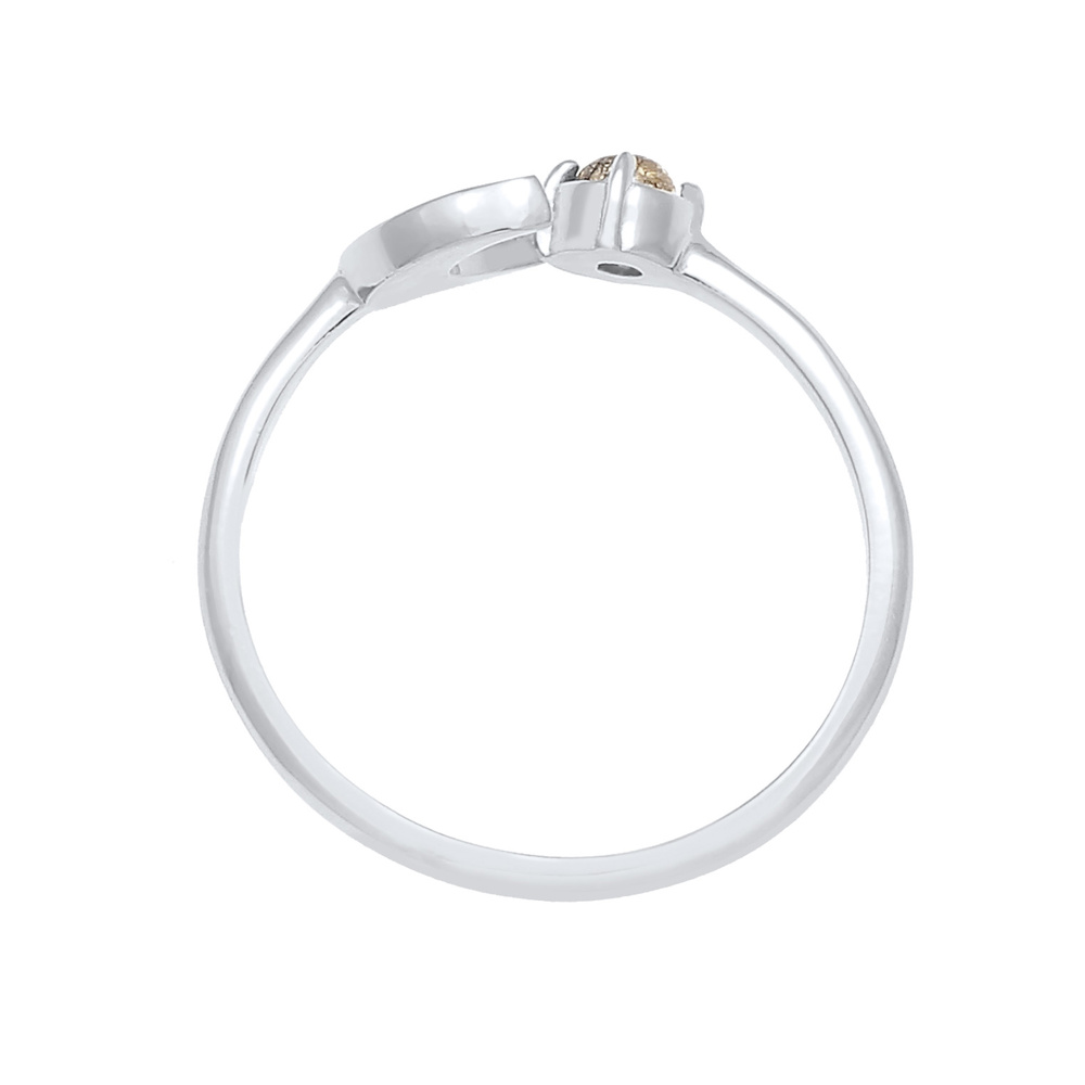 Elli Elli Bague Lune pour dames avec astre spirituel en quartz tourmaline 925/1000 arg Bague