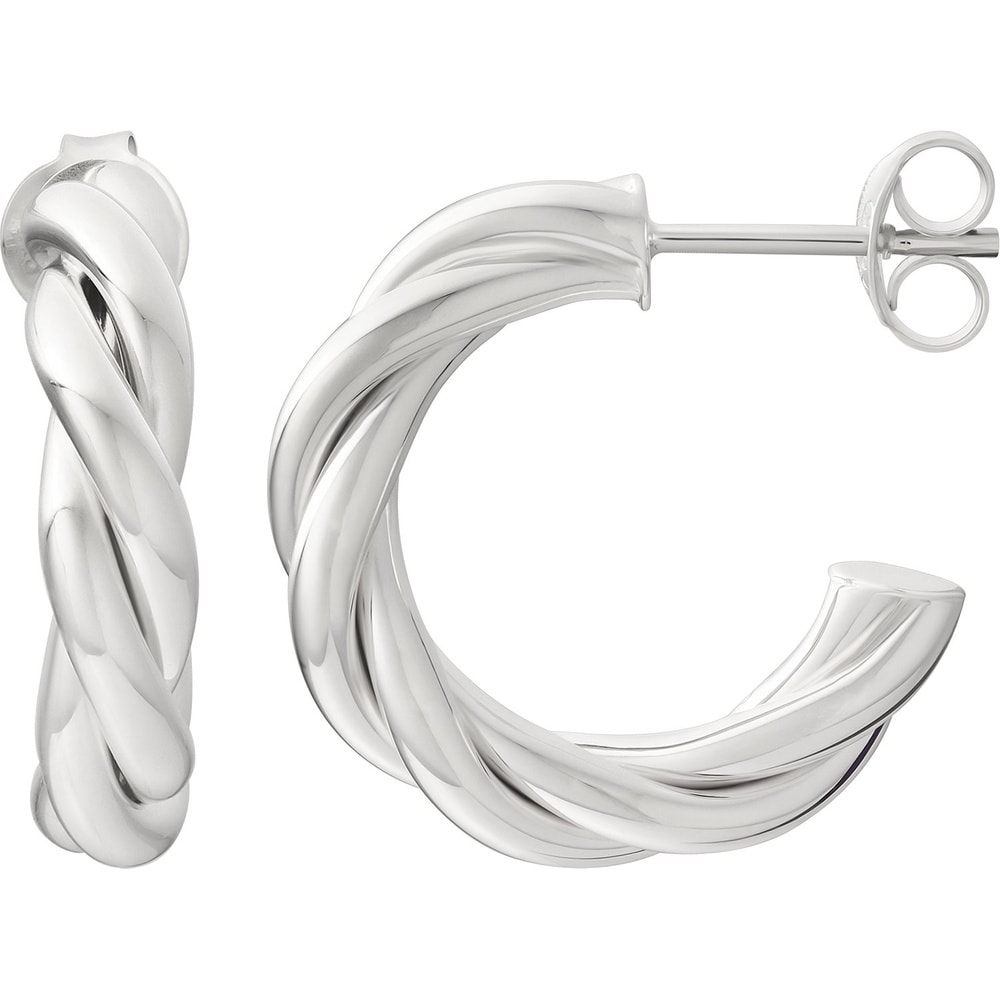 caï Créoles 925 Argent Boucles d'oreilles