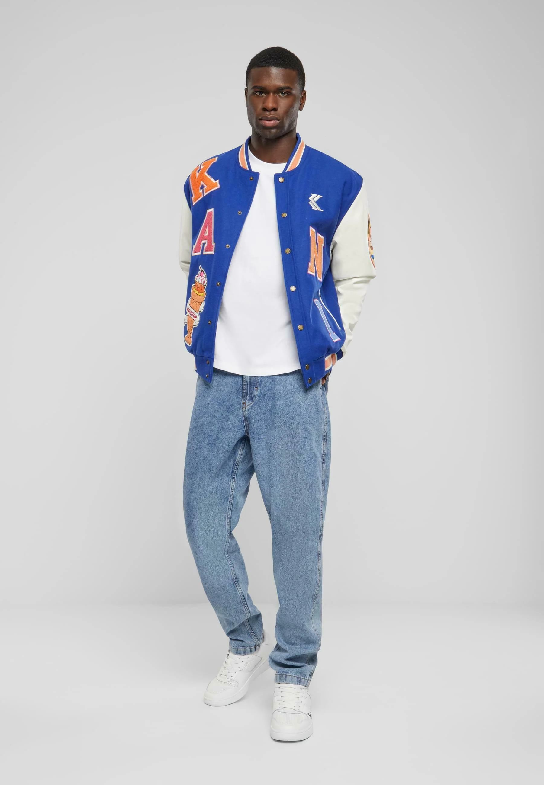 Karl Kani BLOCK PATCH COLLEGE - Chaqueta bomber
