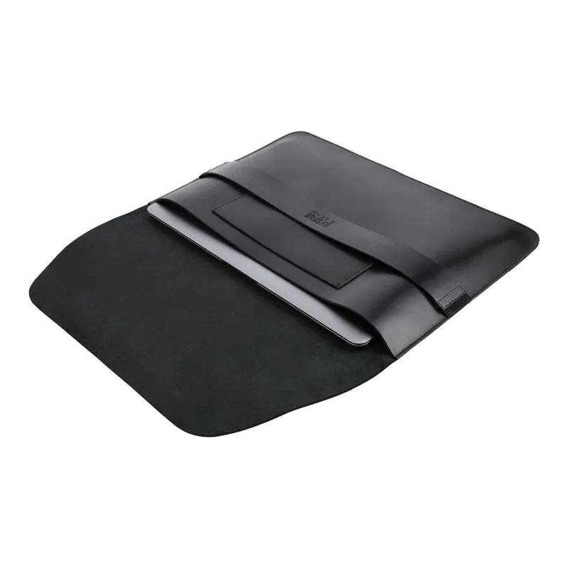 Buckle & Seam Leder Laptop Sleeve Terra 13 Zoll - Schwarz
