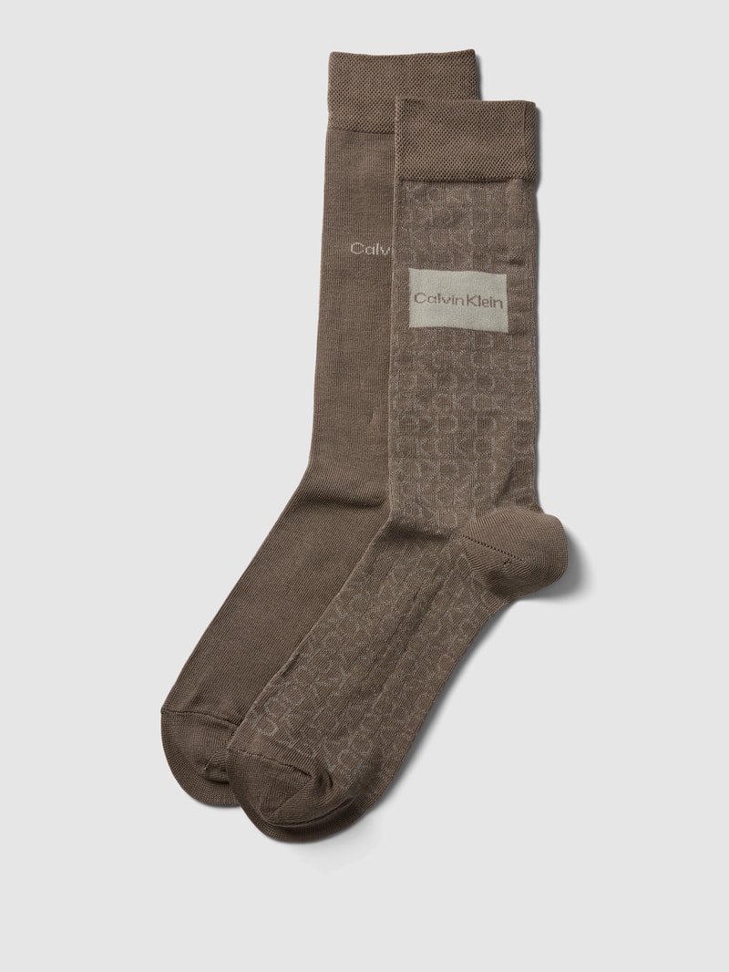 Socken mit Label-Details im 2er-Pack in anthrazit