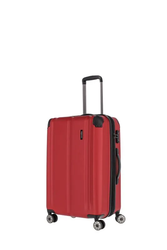 Travelite City Trolley mit 4 Rollen M 68cm EXP 78 Liter - Rot