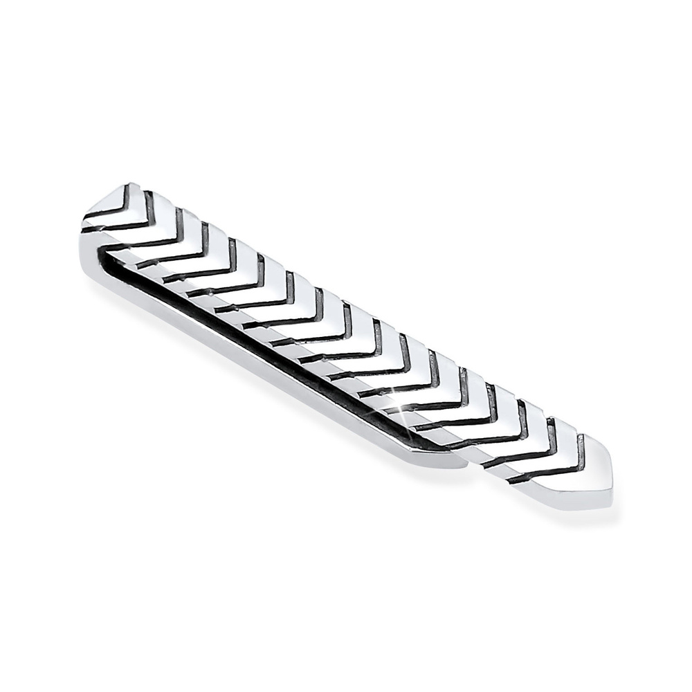 KUZZOI KUZZOI Épingle de Cravate Épingle à cravate pour hommes - Ligne en V Oxydée - Aff Bijoux