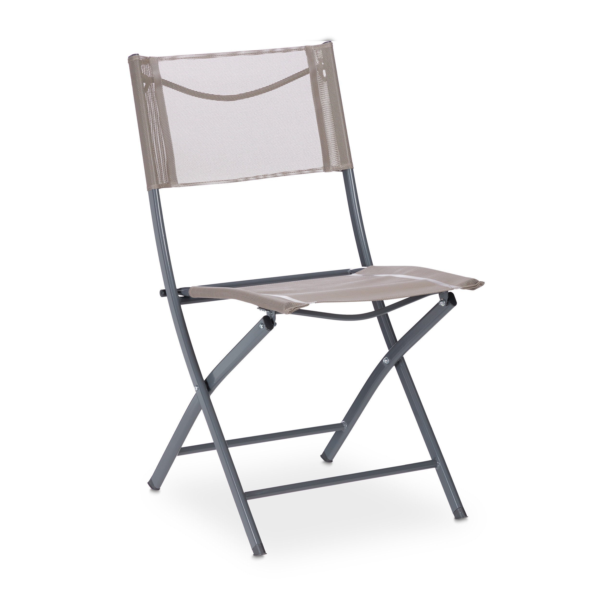 relaxdays Klappstuhl Gartenstuhl klappbar 2er Set