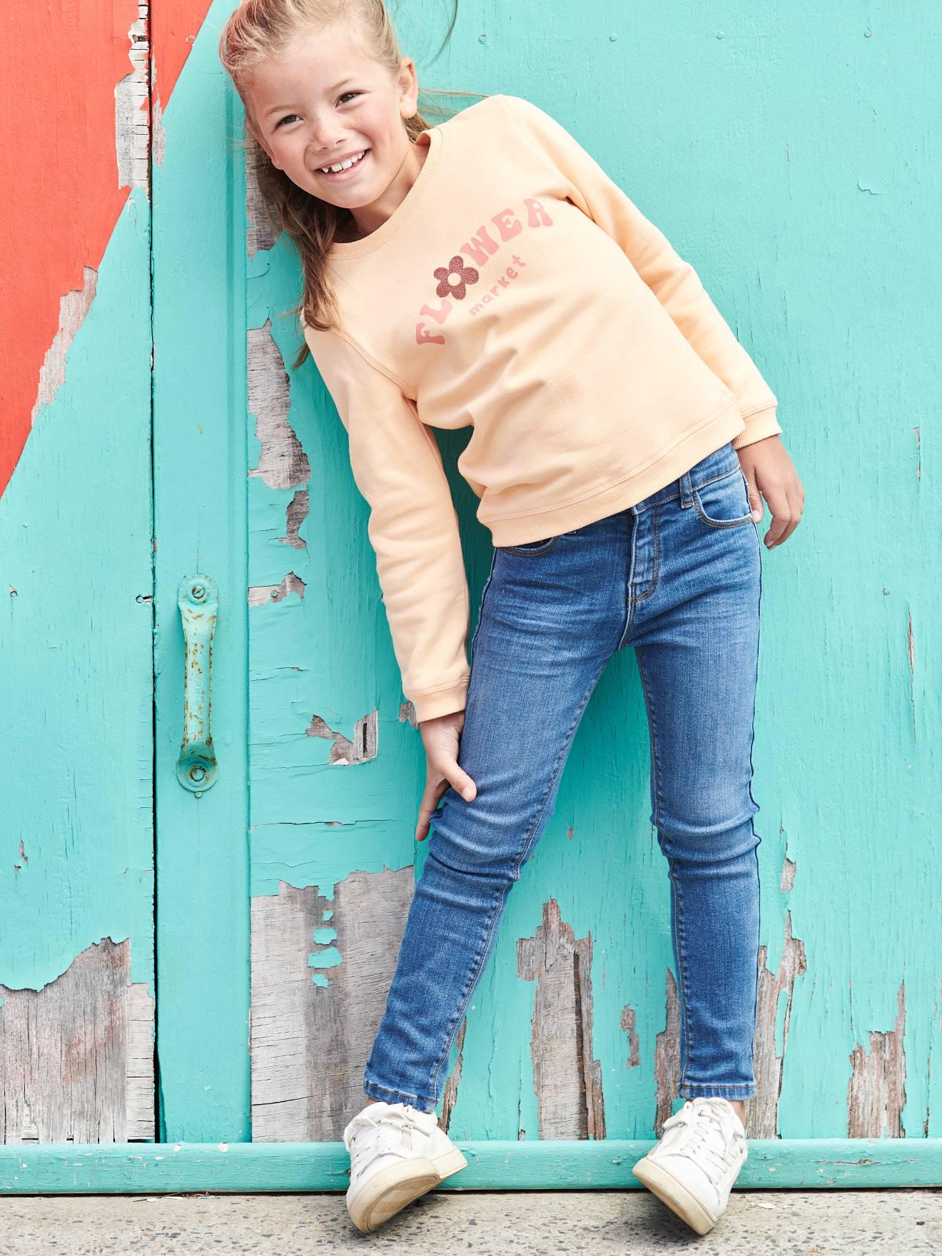 Vertbaudet Mädchen Skinny-Jeans BASIC - blau