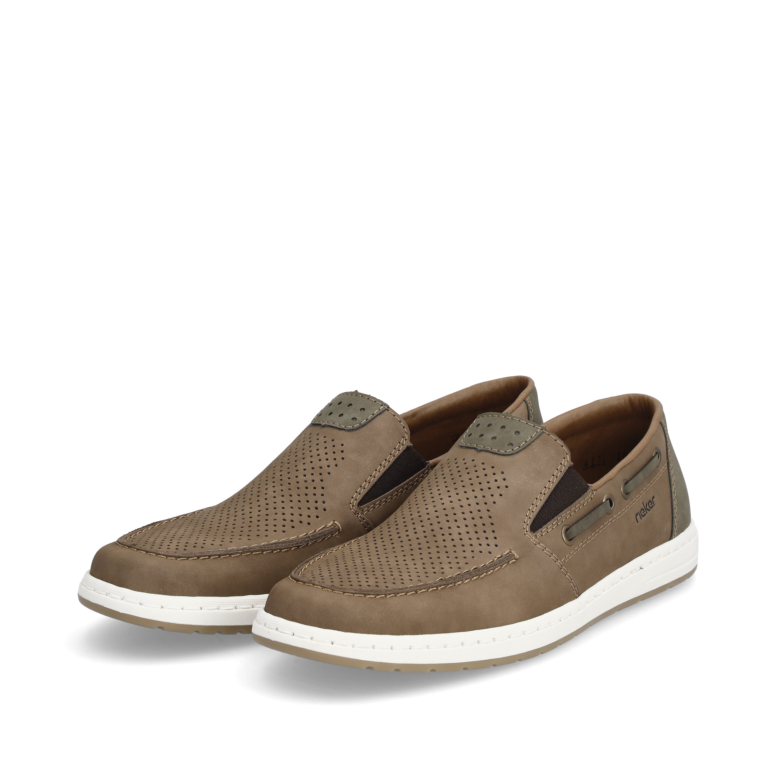 Rieker Herren Slipper braungrau