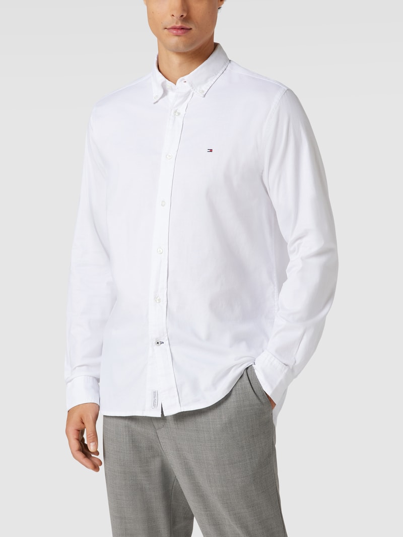 Freizeithemd mit Button-Down-Kragen Modell 'OXFORD' in weiß