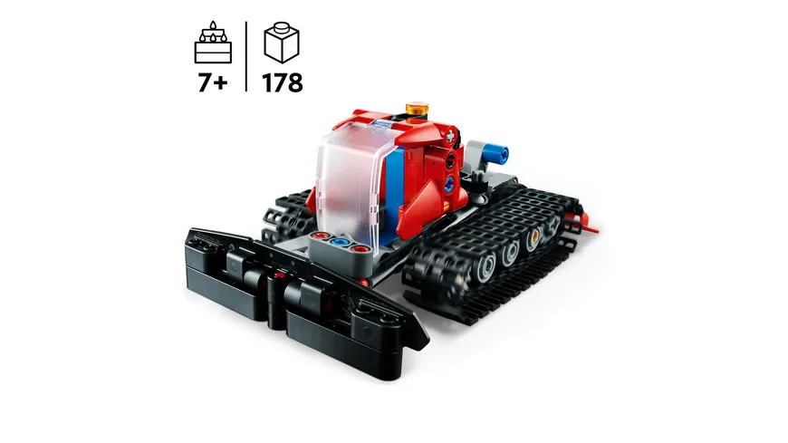 LEGO Technic 42148 Pistenraupe, 2in1-Fahrzeug-Set mit Schneemobil