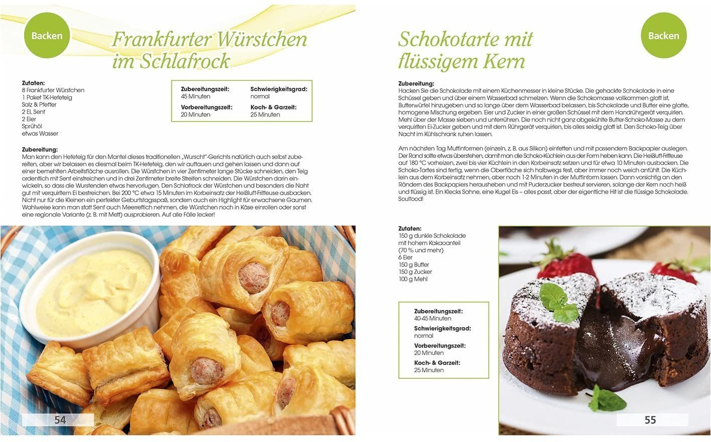 GOURMETmaxx Notizbuch Heißluftfritteuse, Rezeptbuch Heiße Rezepte nahezu ohne Fett.