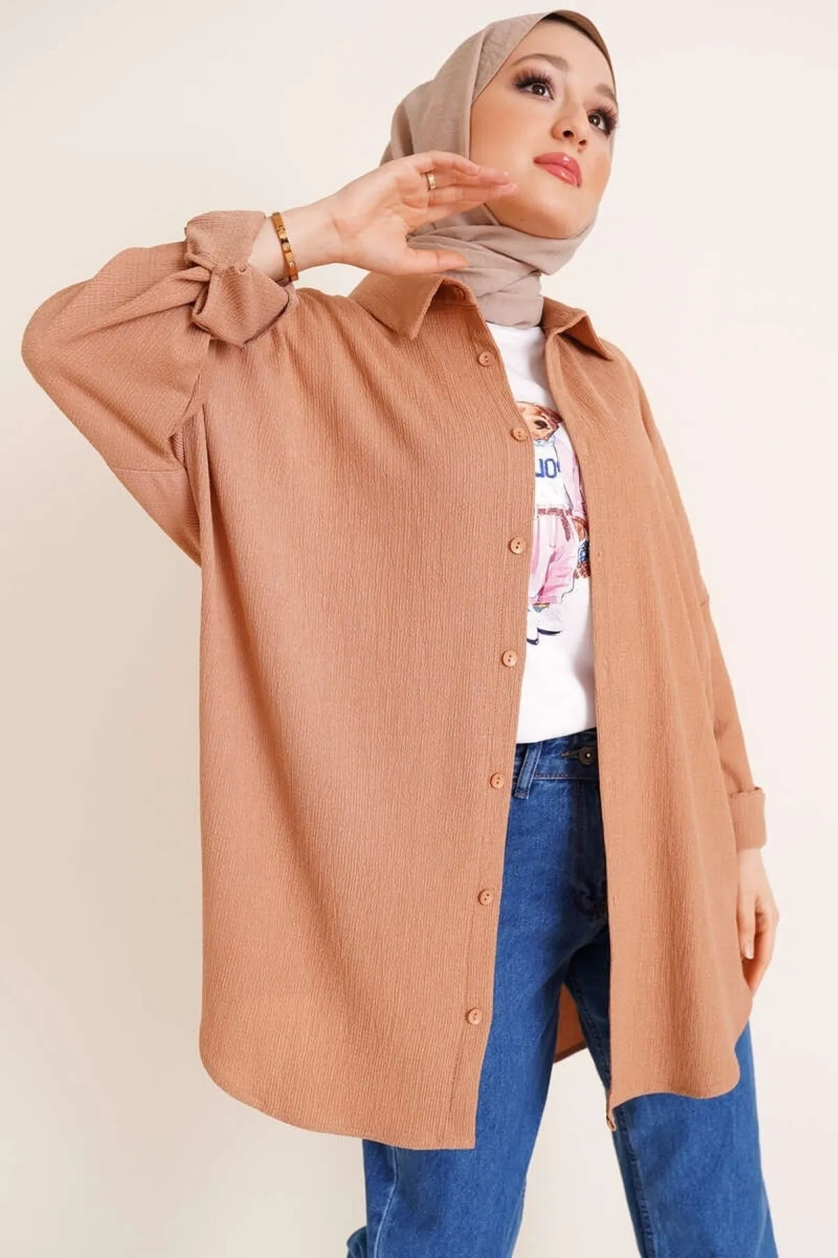 VOLT CLOTHİNG  Lockeres Hemd mit Knöpfen für Damen