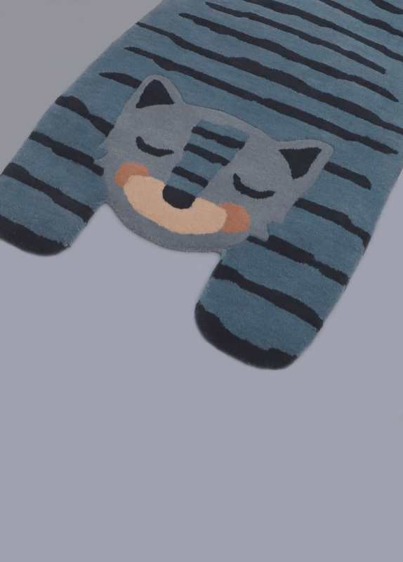 Tapis tigre 65x125cm BLUE TIGGER
