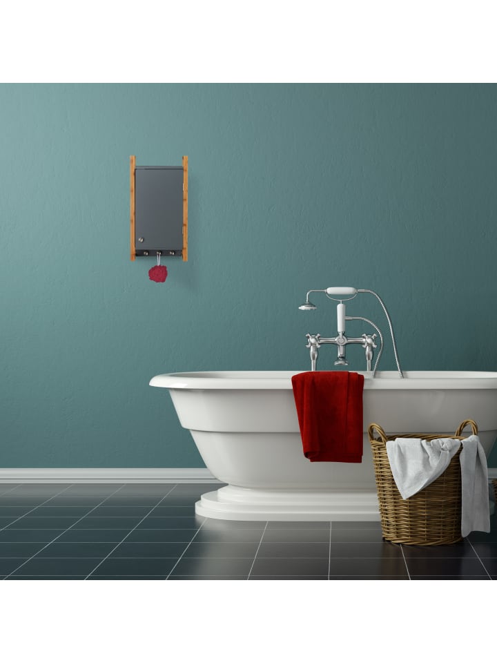 relaxdays Hängeschrank in Dunkelgrau - (B)31,5 x (H)58 x (T)15 cm günstig kaufen onesize